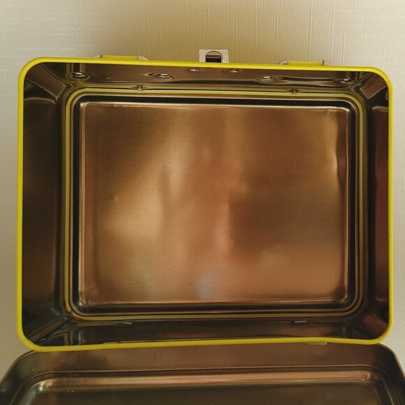 GREAT Canadian Midway Niagara Falls Mini Lunch Box BRIGHT Yellow METAL - Picture 3 of 7
